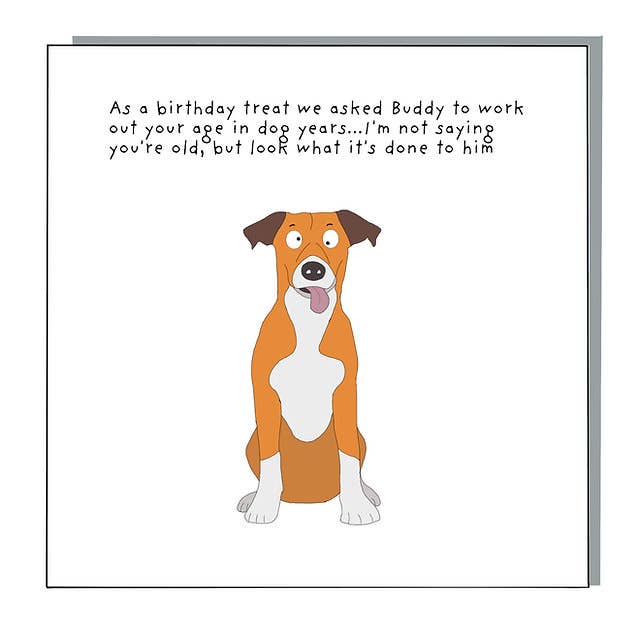 Dog years birthday card