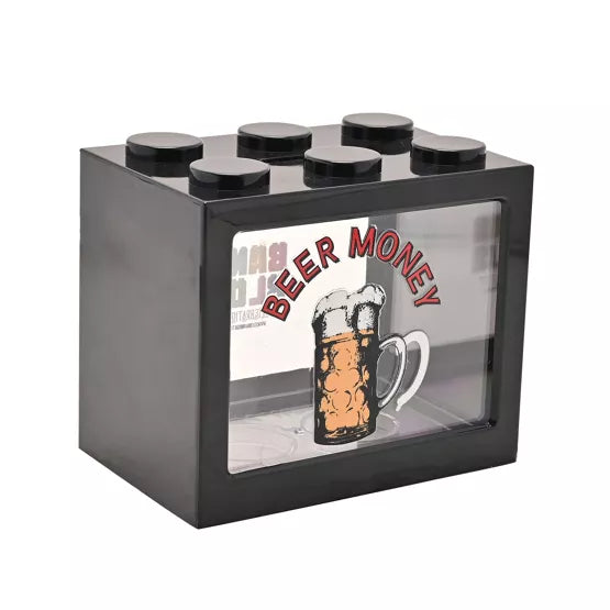 Bank Blox - Personalisable Money Box with Full Alphabet Sticker Sheet