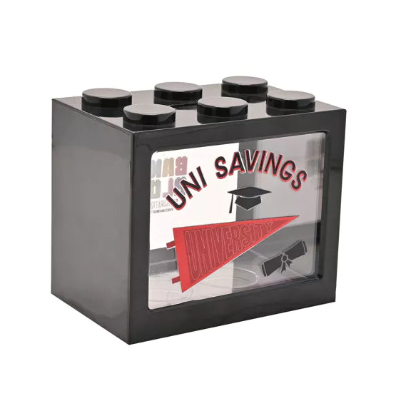 Bank Blox - Personalisable Money Box with Full Alphabet Sticker Sheet