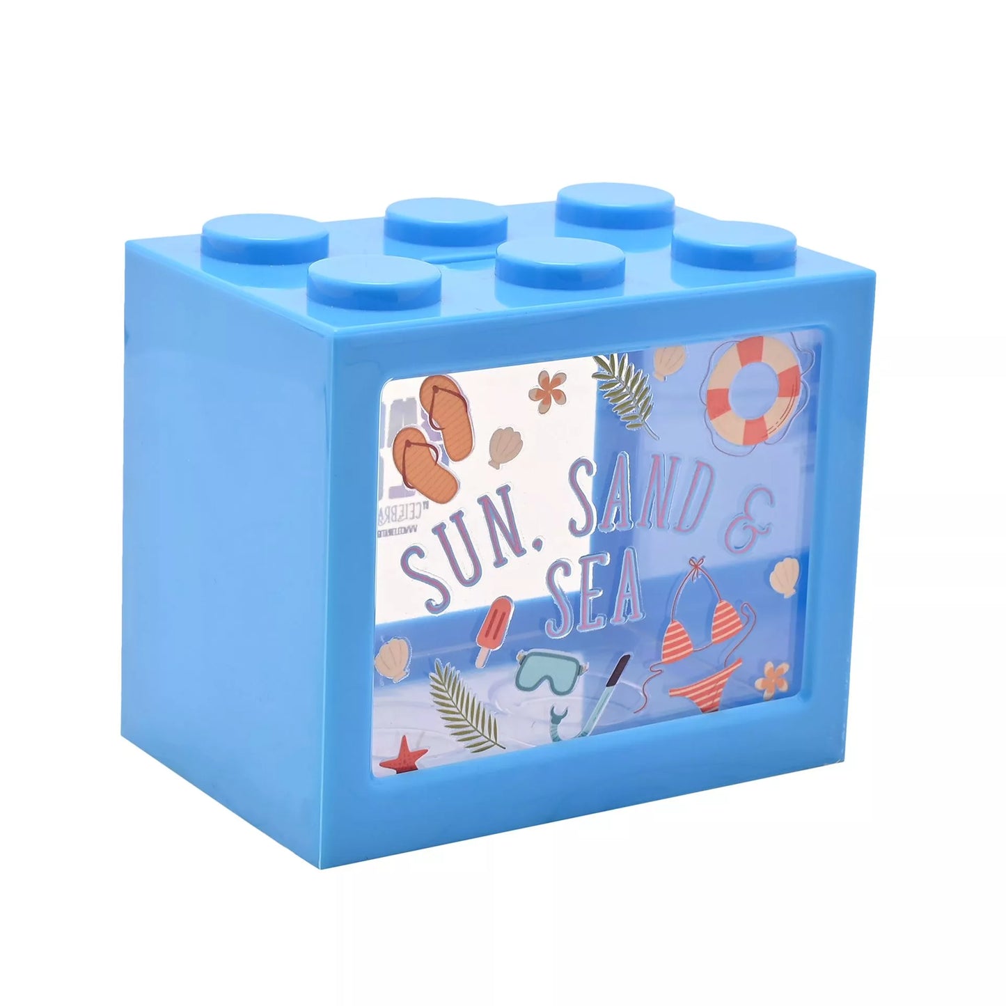 Bank Blox - Personalisable Money Box with Full Alphabet Sticker Sheet
