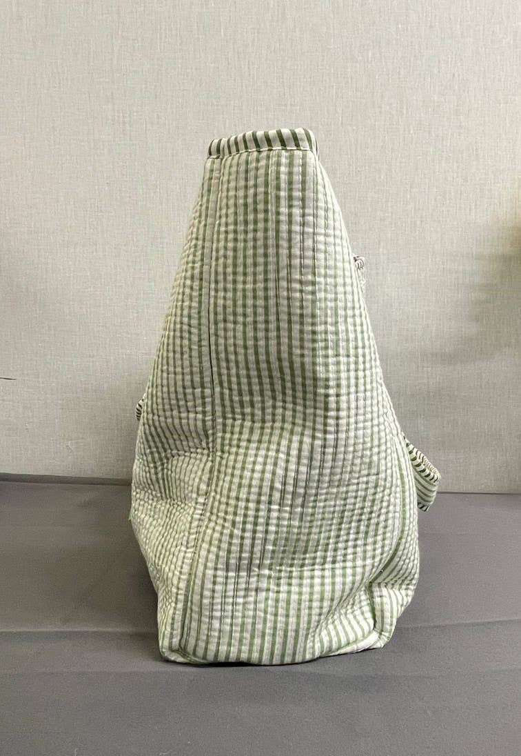 100% Cotton Kantha Quilted Boho Reversible Floral Tote Bag