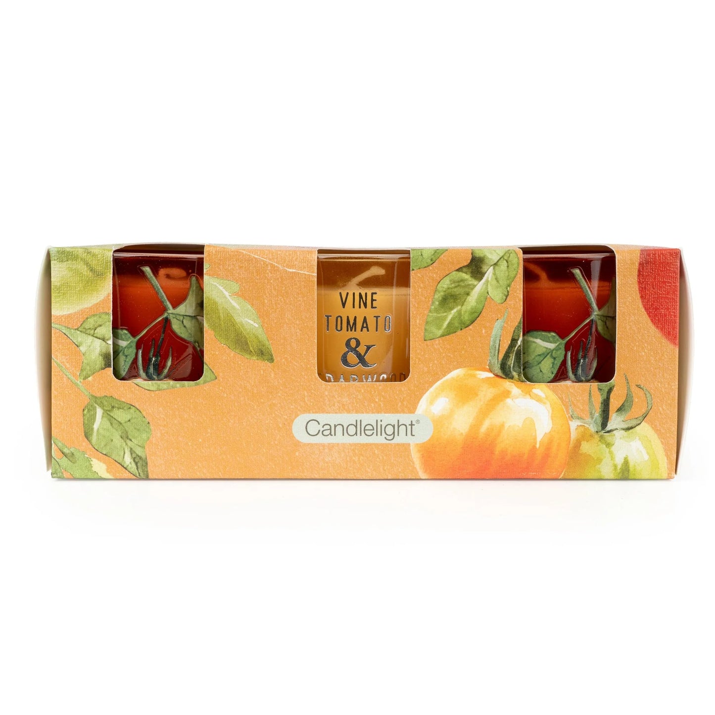 Set of 3 Votive Candles - Vine Tomato
