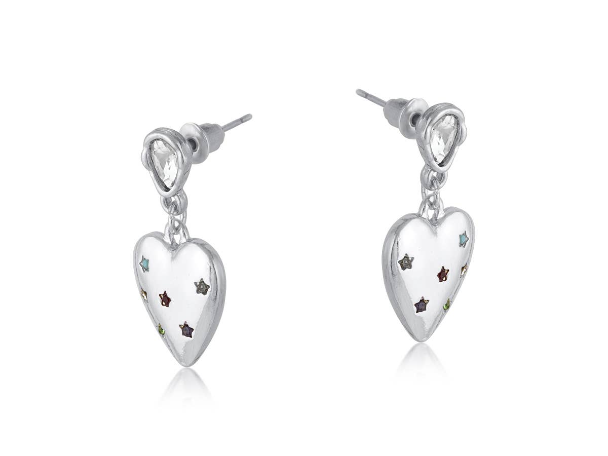 FLORENCE HEART DROP EARRINGS: GOLD