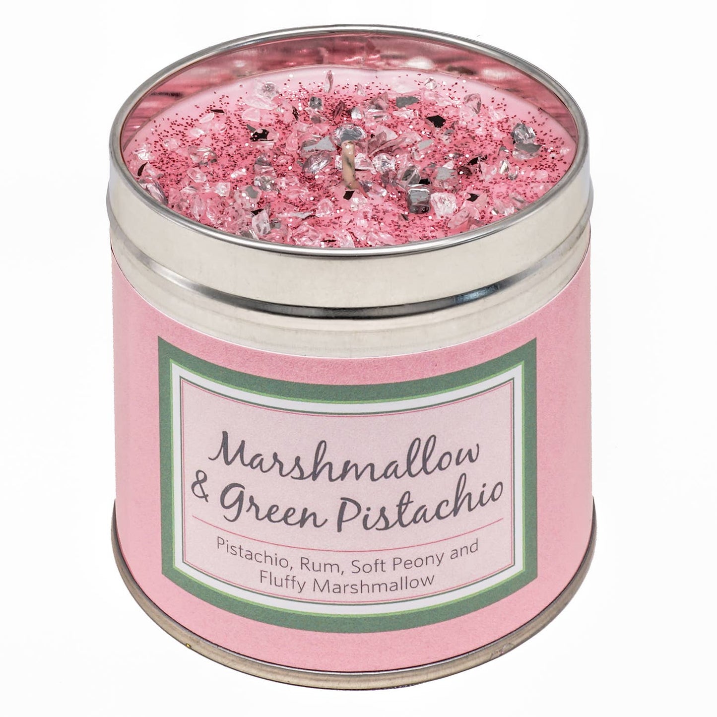 SERIOUSLY SCENTED CANDLE – MARSHMALLOW AND GREEN PISTACHIO