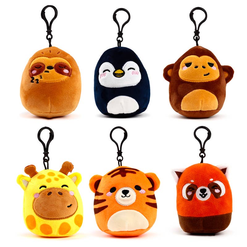 Squidglys Adoramals Zoo Plush Keyring
