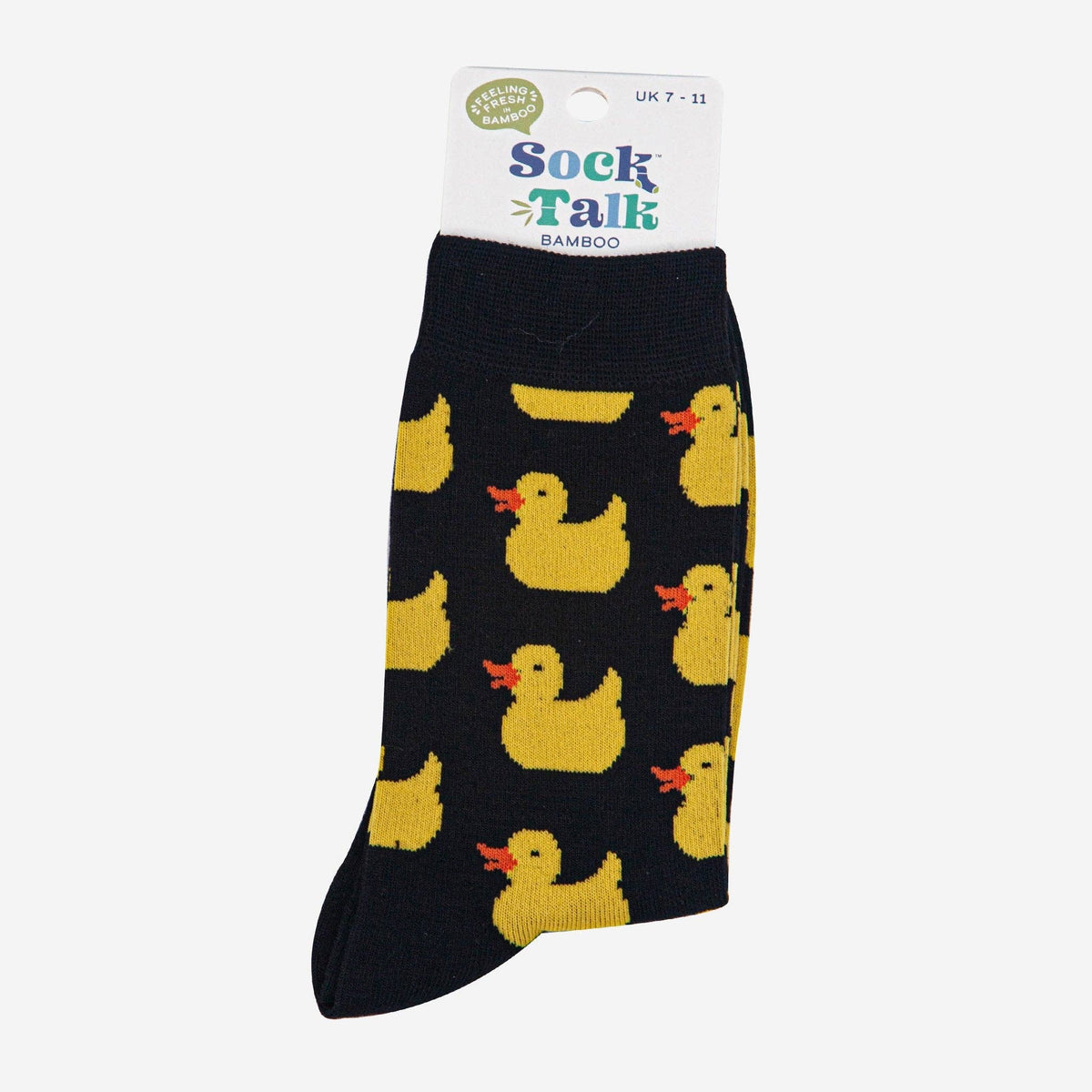 Men's Bamboo Socks - Black, Rubber Ducks: UK 7-11 | EU 40.5-46 | US 8-12