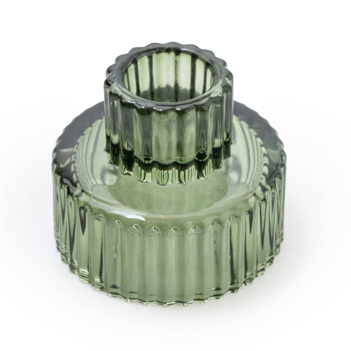 Green Double Ended Candleholder 6.5cm