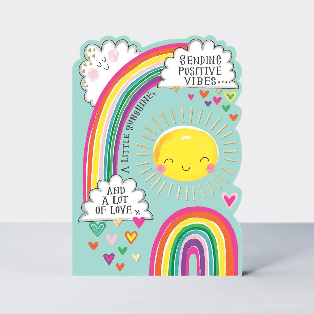 Hello Sunday! - Positive Vibes/Sun & Rainbows Card