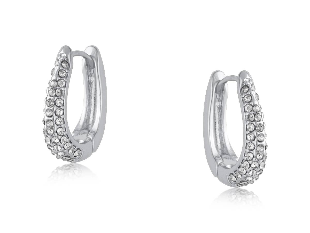 SOFIA SMALL HOOP EARRINGS: SILVER