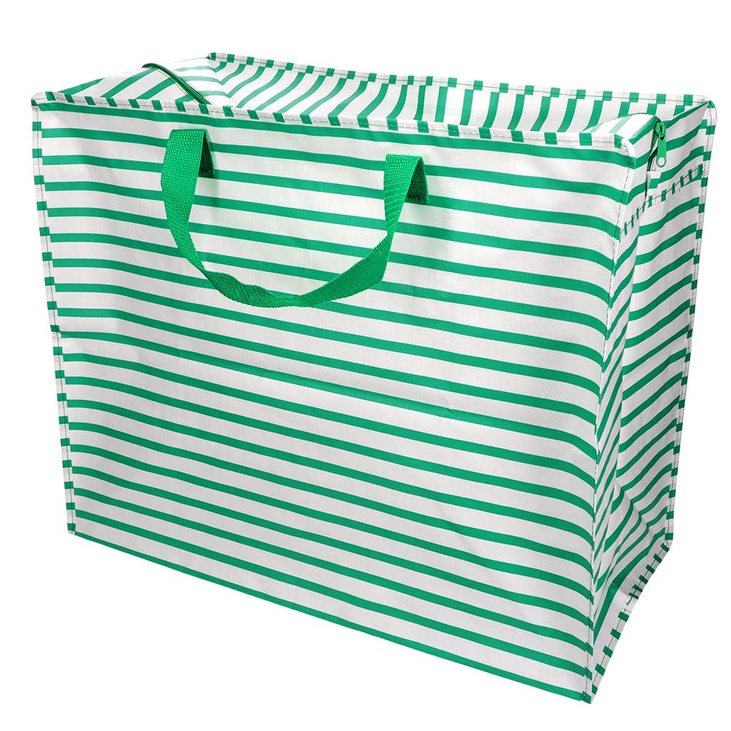 Jumbo storage bag - Green Stripes