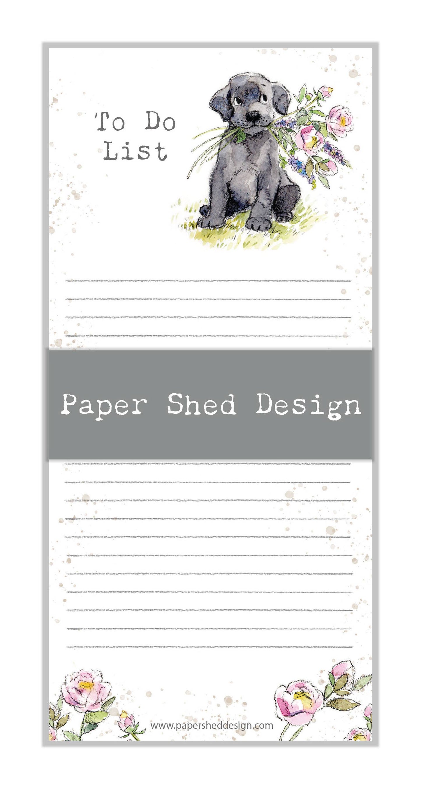 Magnetic Notepad - Black Labrador - NOTE010