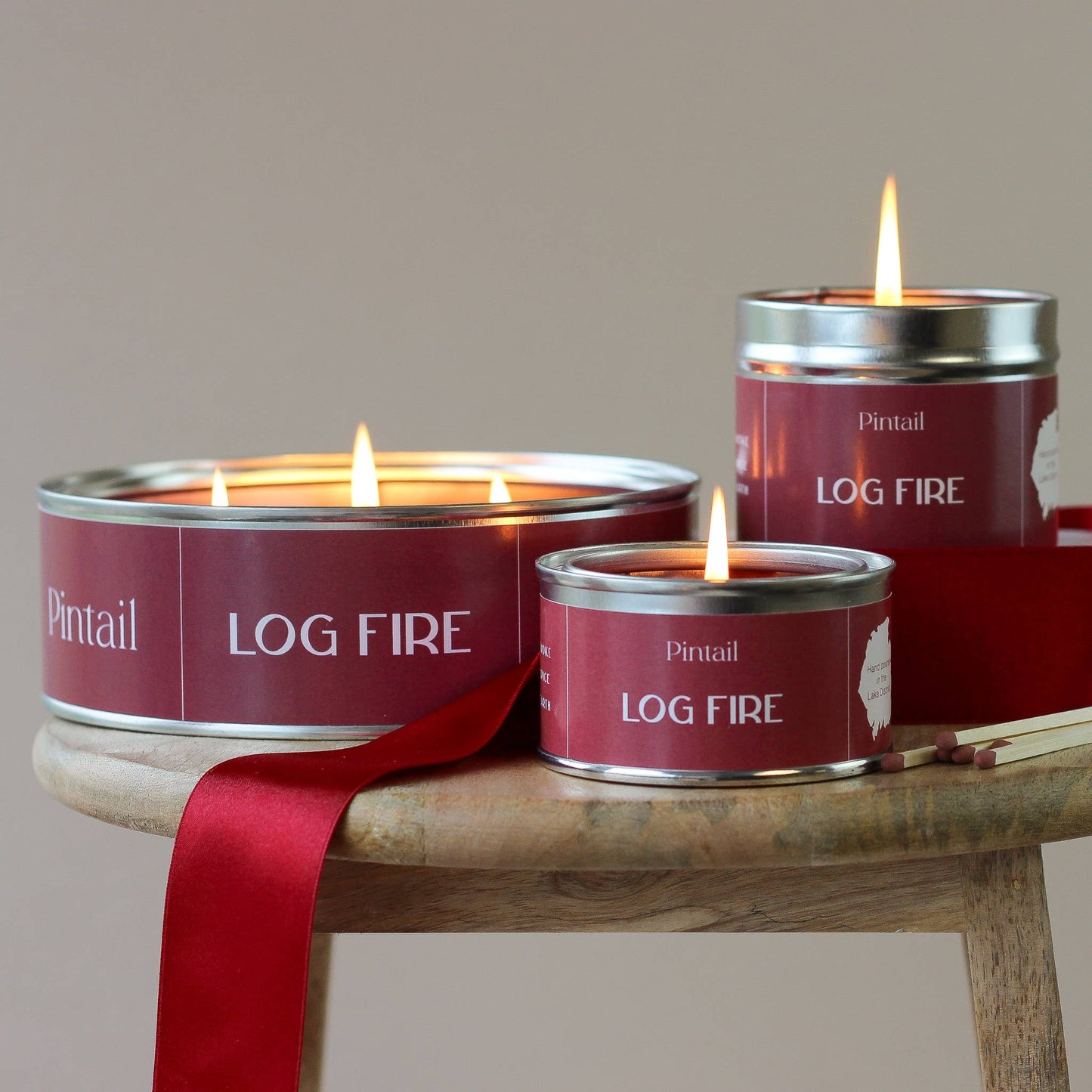 Log Fire Paint Pot Candle | Candles in Tins | Small Candles
