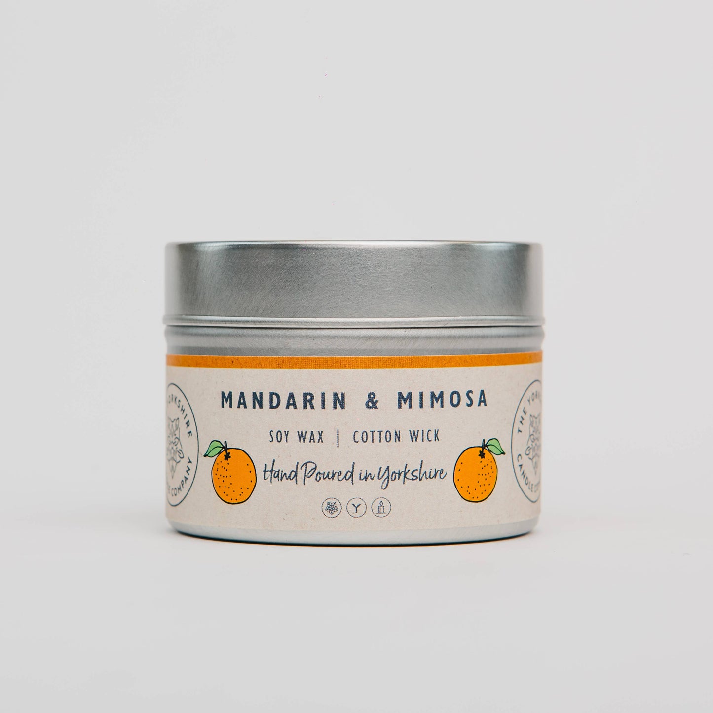 Mandarin & Mimosa Small Tin | Scented Candle | Soy Wax