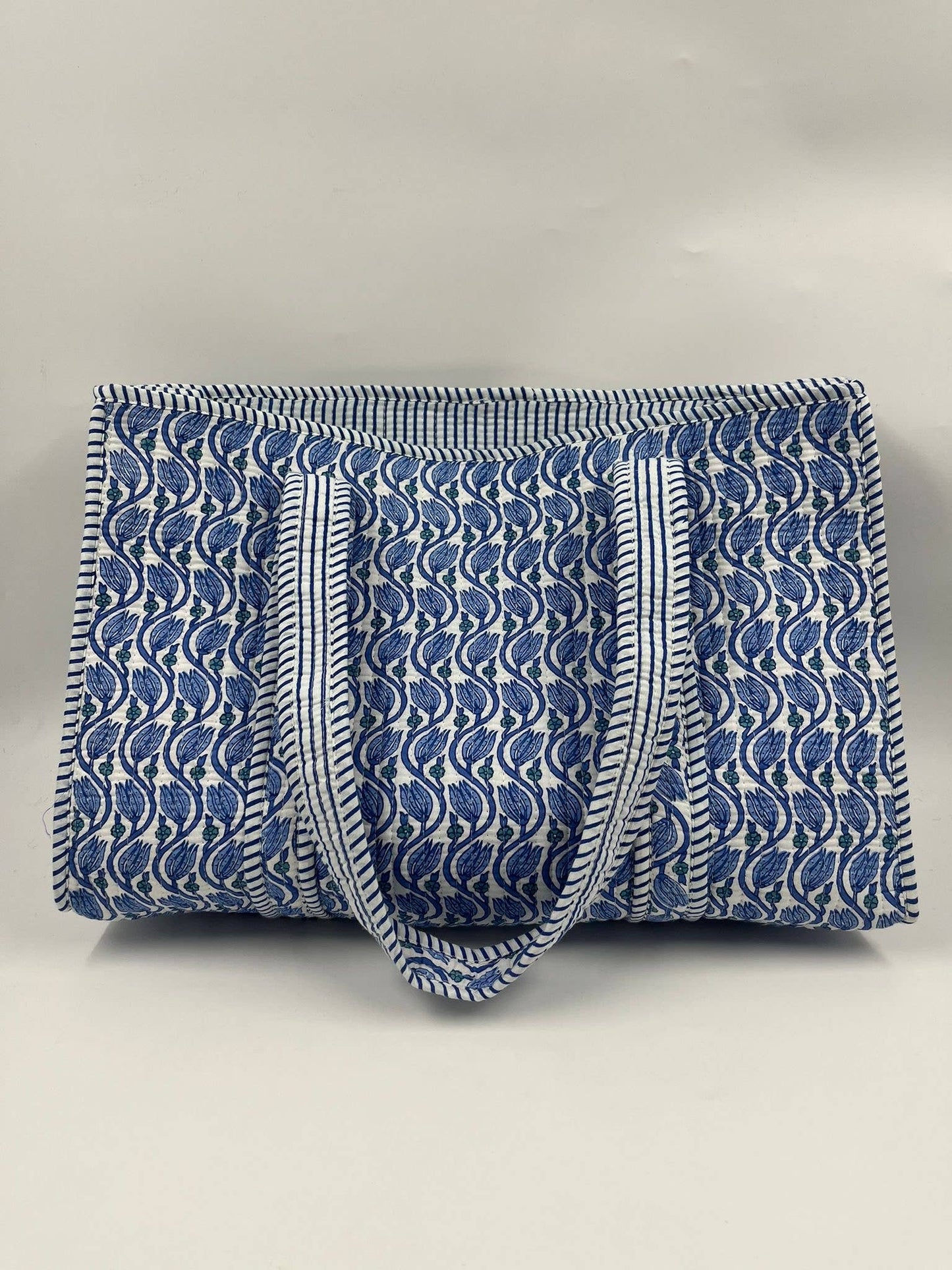 100% Cotton Kantha Quilted Boho Reversible (Small) Tote Bag