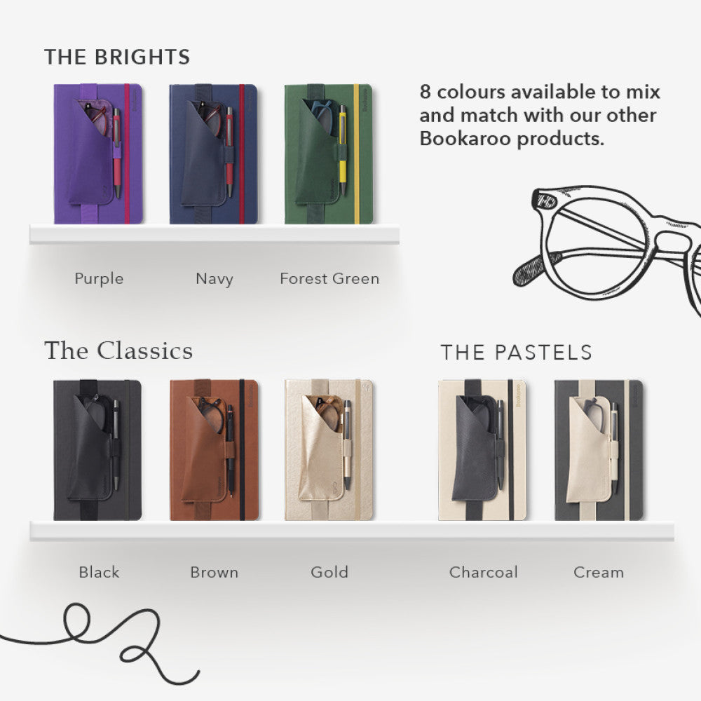 Bookaroo Glasses Case - Brown