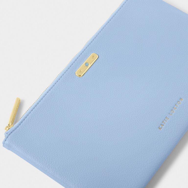 Katie Loxton - Birthstone Pouch 'March' Aqua Crystal