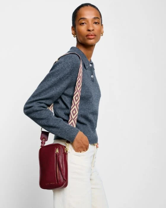 Hallie Small Crossbody Bag - In Cherry