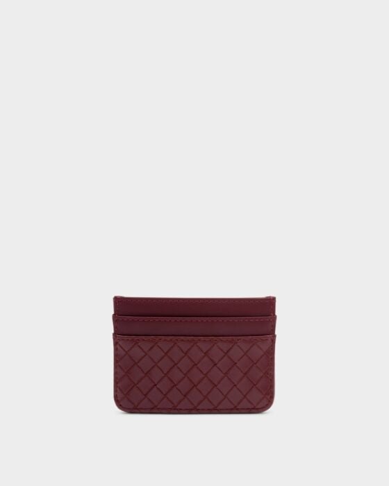 Nova Woven Texture Card Holder - In Cherry