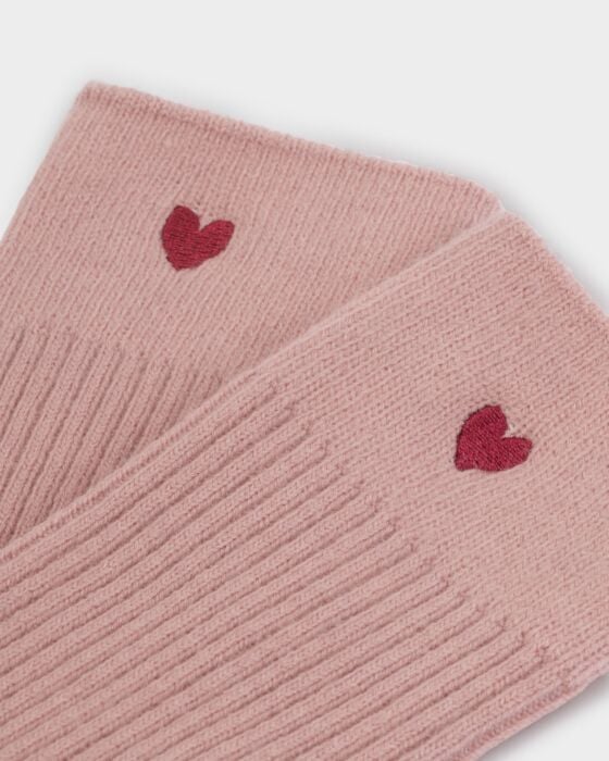 Gift Boxed Heart Socks - In Blush Pink