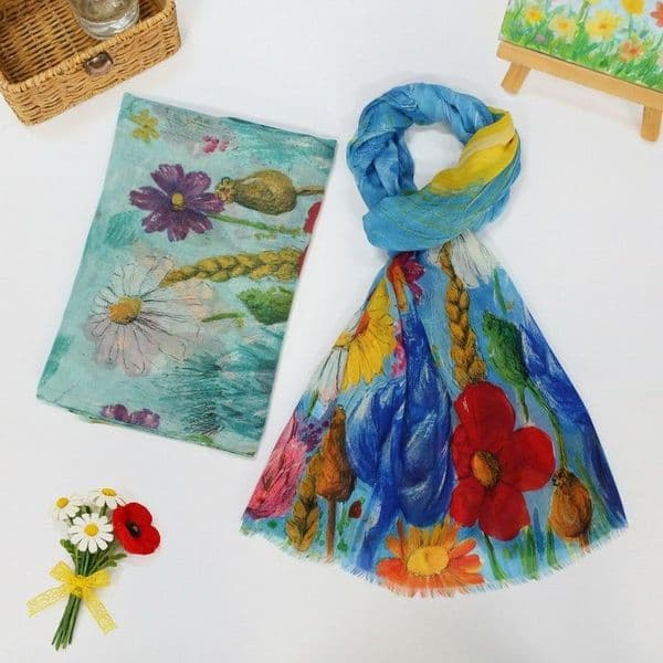 Scarf - Water Colour Tulip