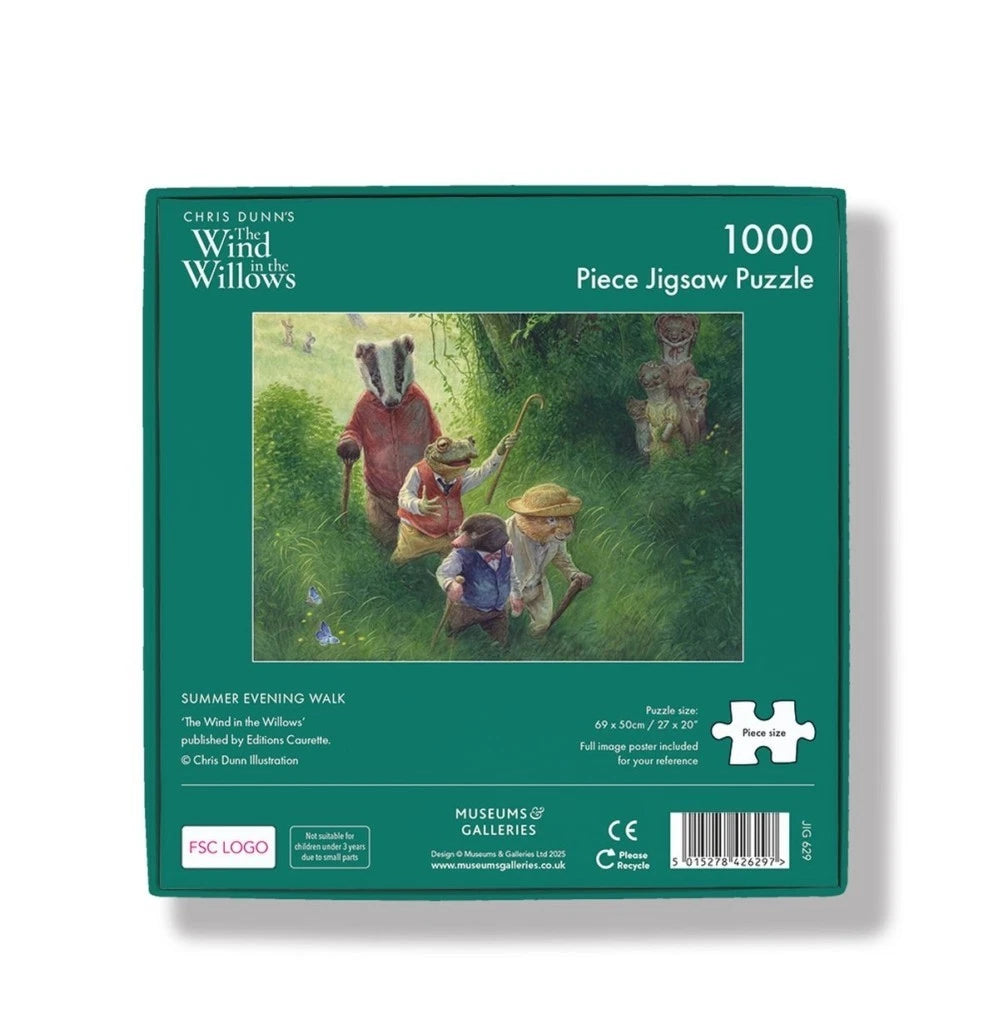 Museum & Galleries – Jig 629 – The Wind in the Willows – Summer Evening Walk (Chris Dunn) – 1000 Piece