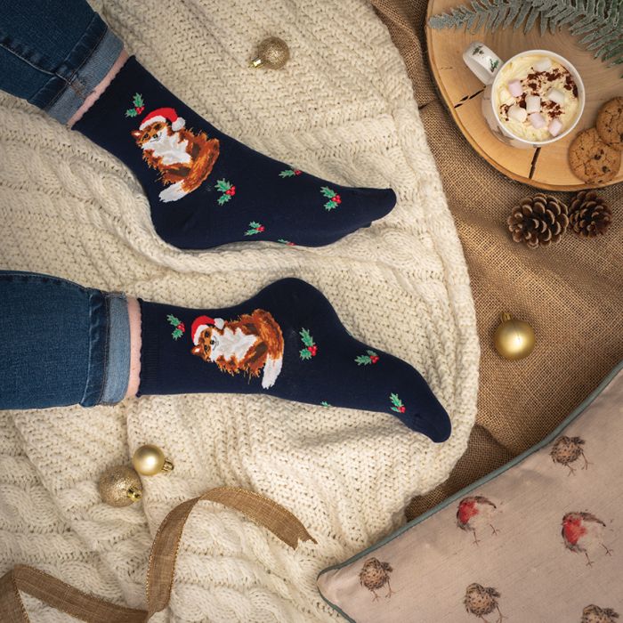 Wrendale - Christmas Fox women's Socks