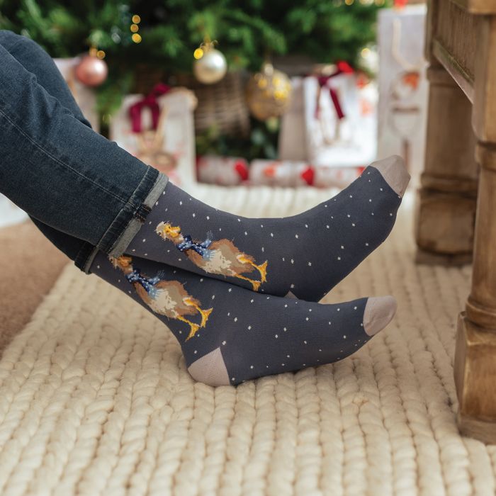 Wrendale - Christmas Duck Scarves Men's Socks