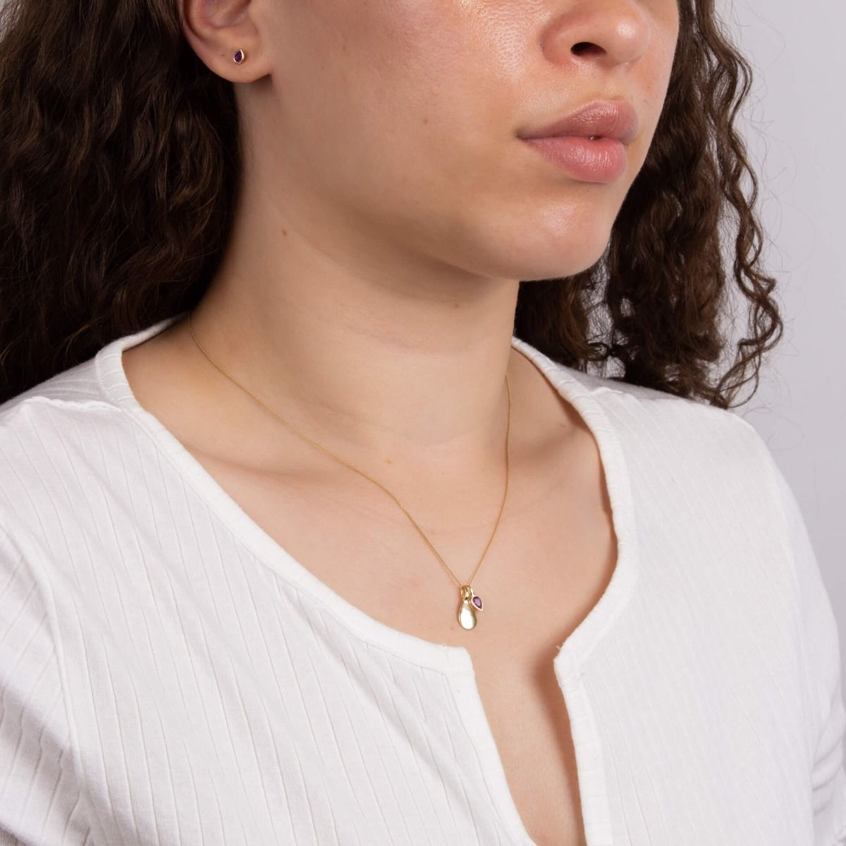 Sale - Beginnings Gold Plated Semi Precious Birthstone Necklaces