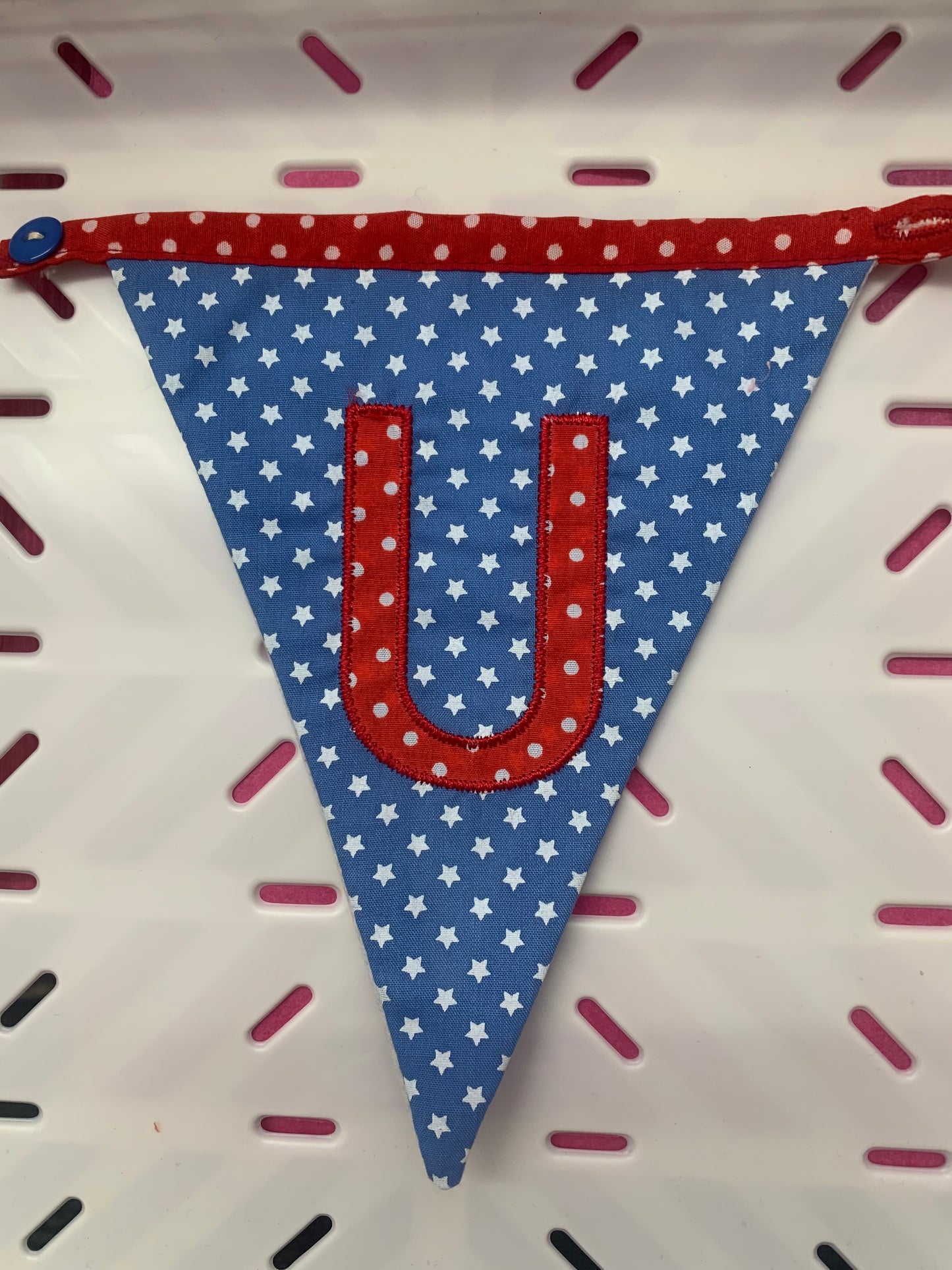 SALE DISCONTINUED FLAG LETTER BUNTING - BLUE