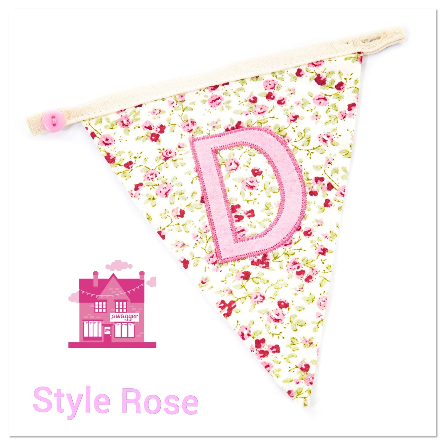 Letter D bunting flag