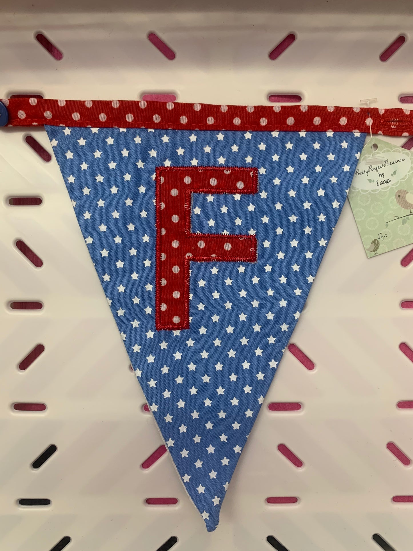 SALE DISCONTINUED FLAG LETTER BUNTING - BLUE