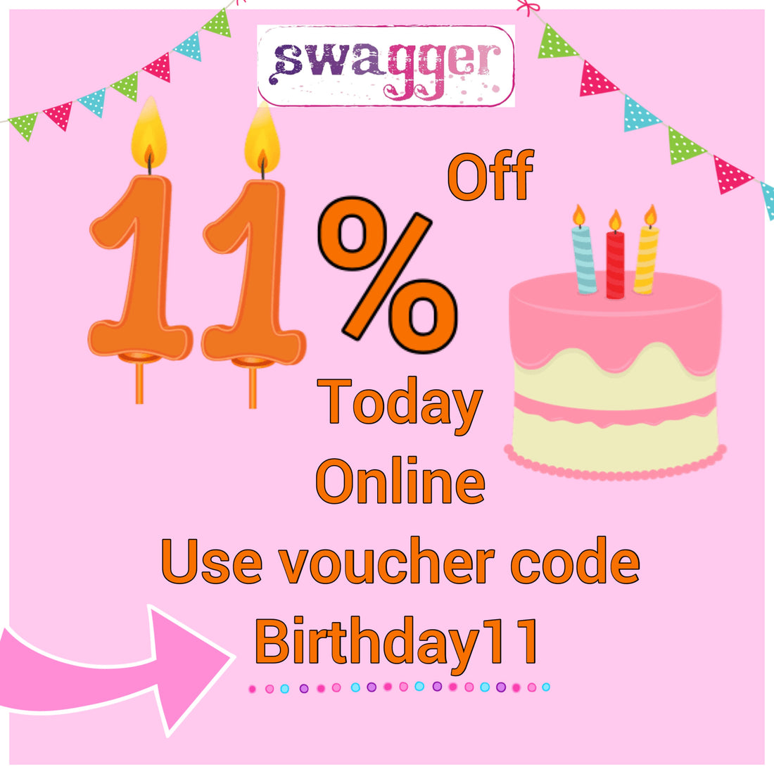 It’s our 11th Birthday have a discount on us!