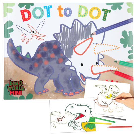 Dino World Dot To Dot Colouring Book MINI DINO