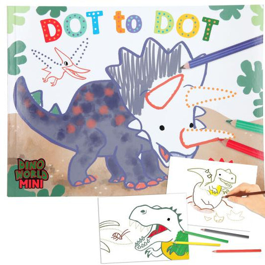 Dino World Dot To Dot Colouring Book MINI DINO