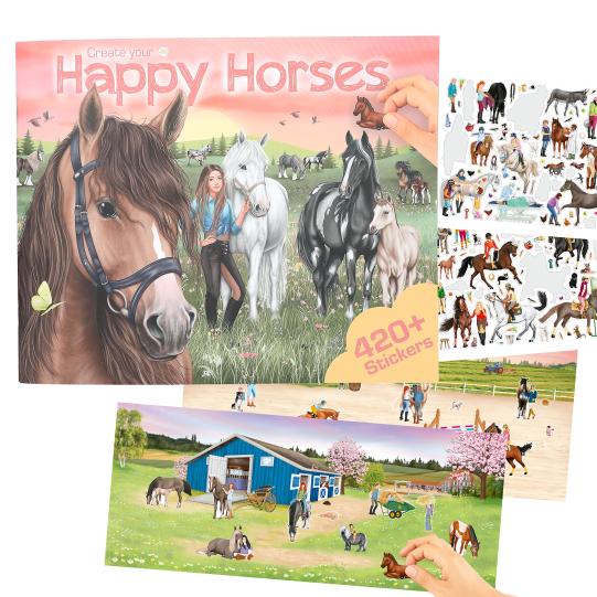 Create Your Happy Horses Colouring Book