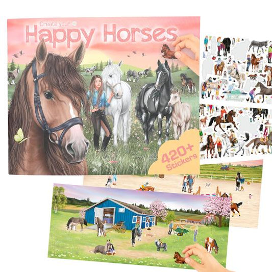 Create Your Happy Horses Colouring Book