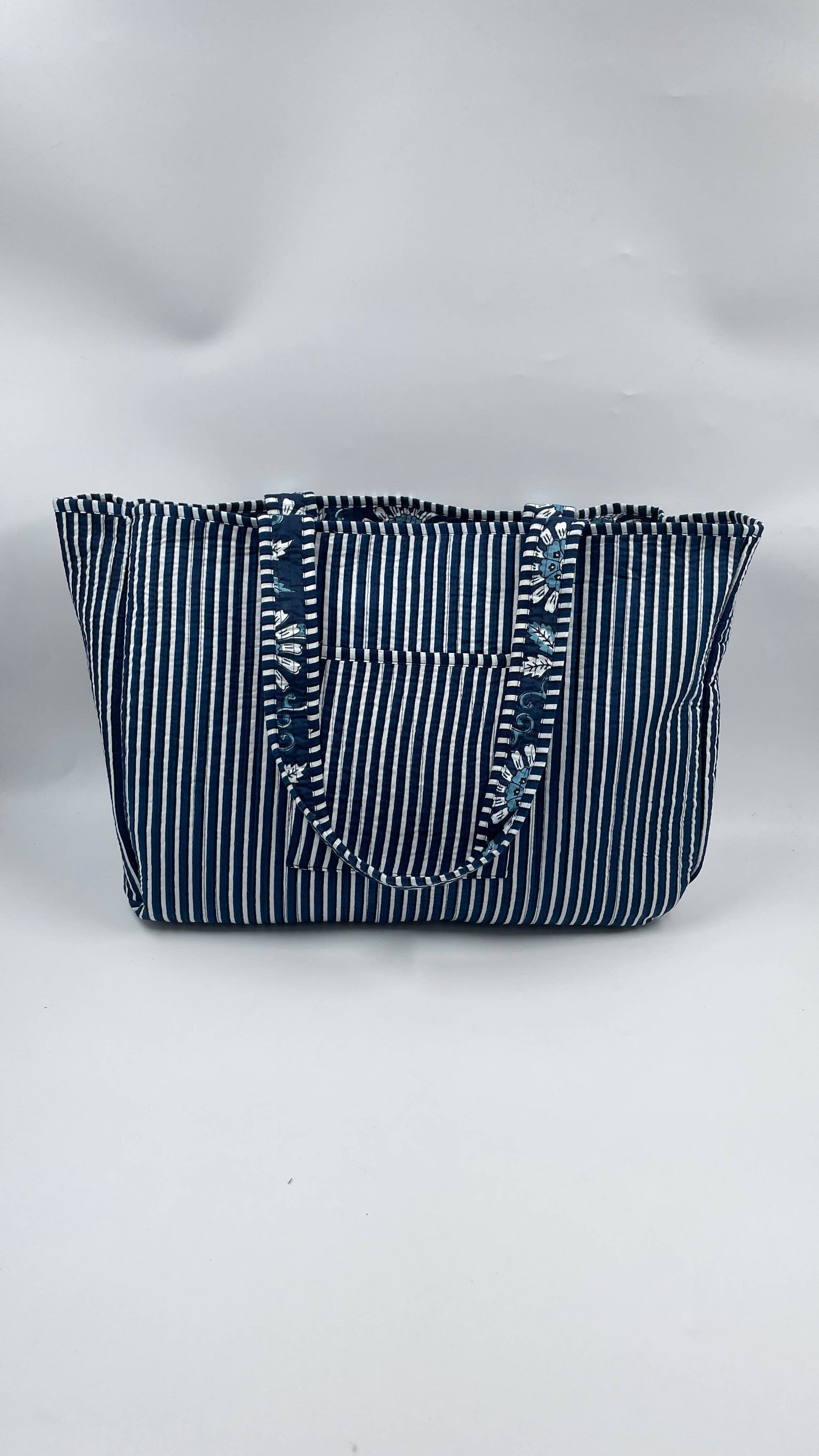 100% Cotton Kantha Quilted Boho Reversible (Small) Tote  