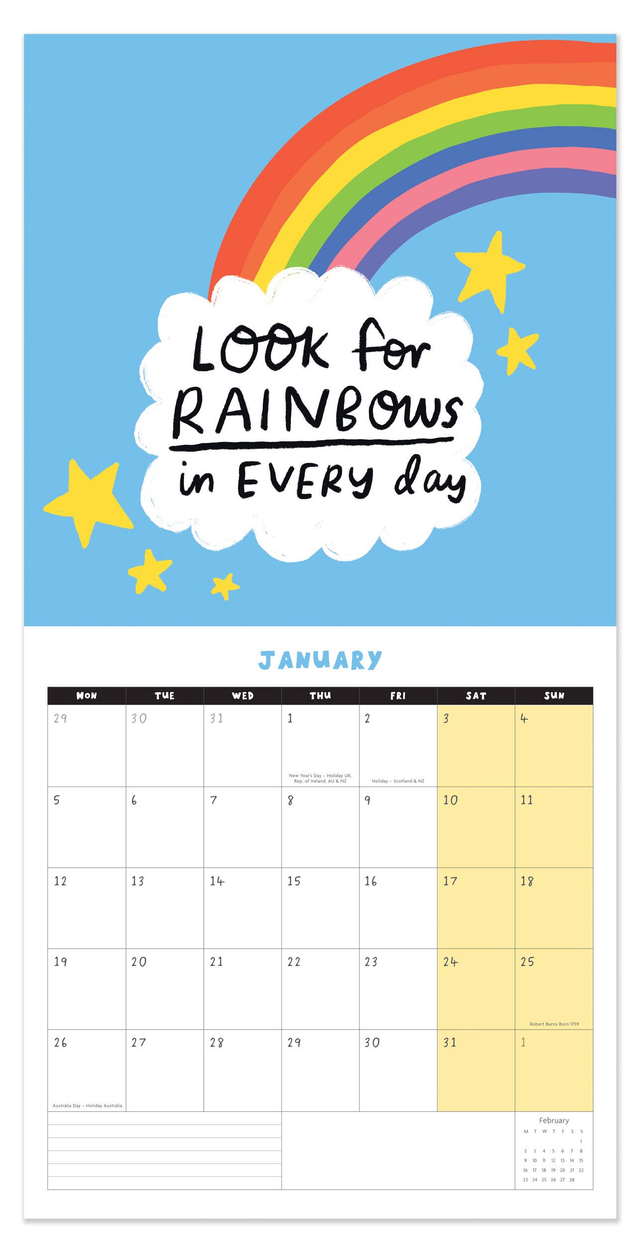 Happy News Square 2026 Calendar