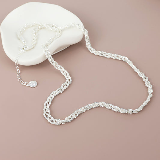 POM - Willow silver plated margarita chain necklace
