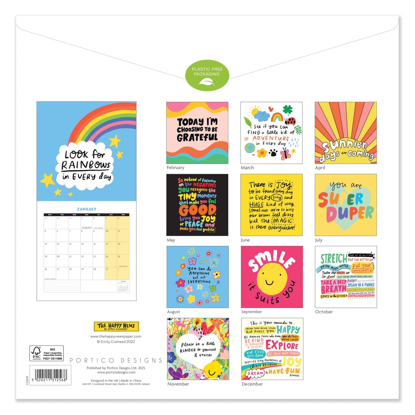 Happy News Square 2026 Calendar