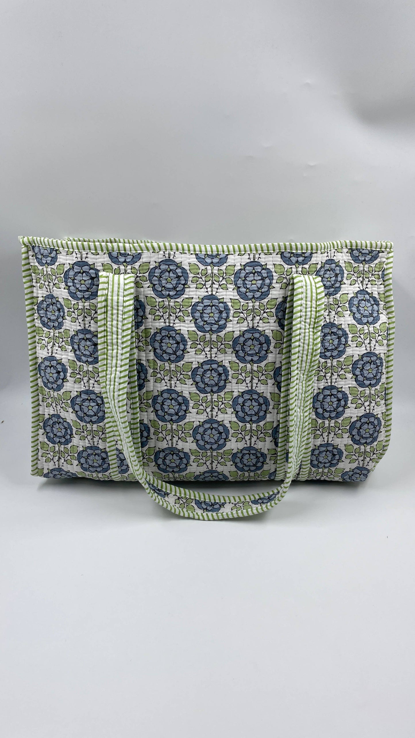100% Cotton Kantha Quilted Boho Reversible (Small) Tote 