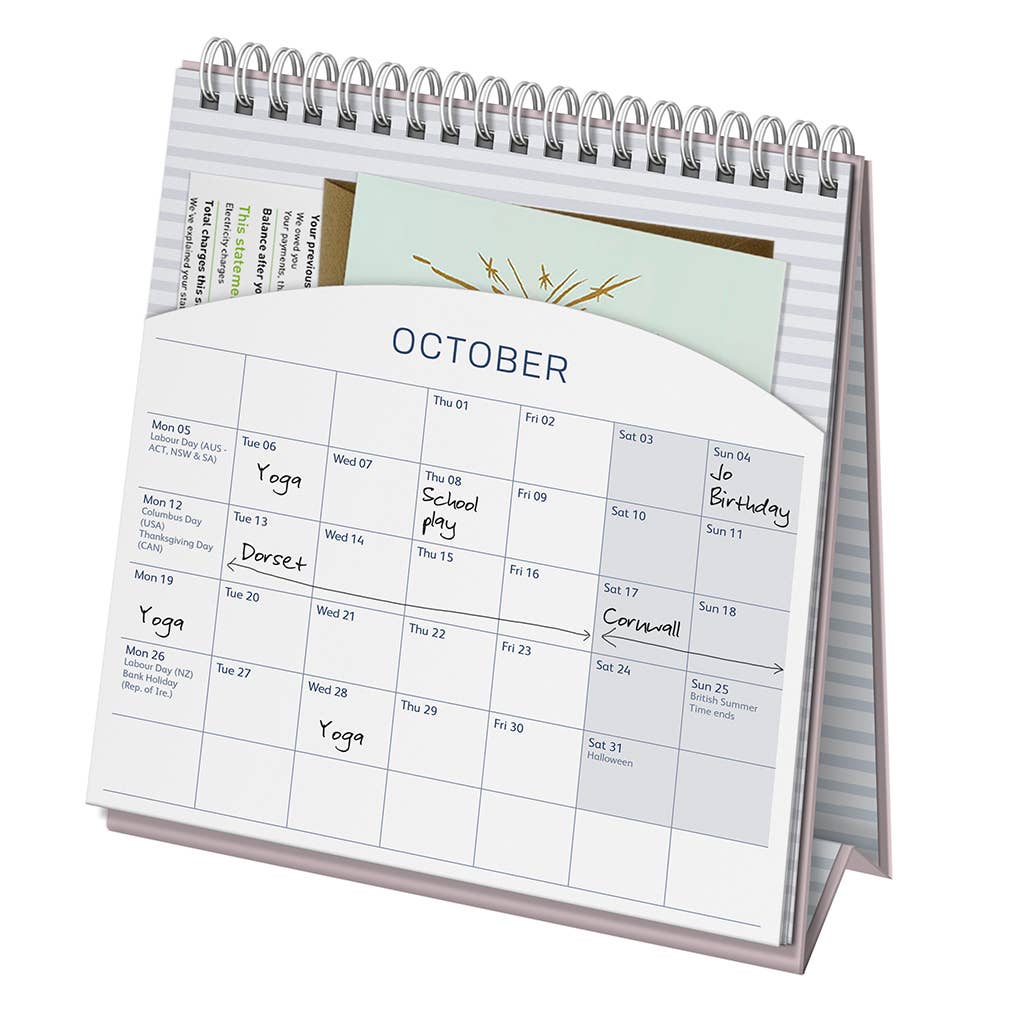 2026 Desktop Calendar - Built-in Stand & Flip-Top Binding