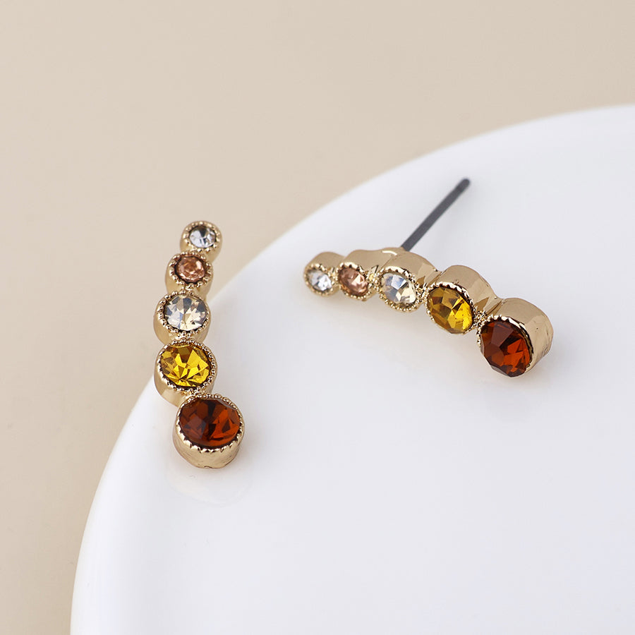 POM - Autumn golden crystal ear climbers in autumn colours