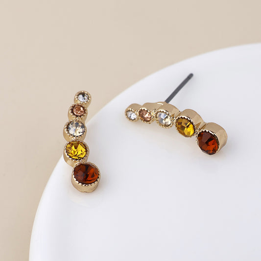 POM - Autumn golden crystal ear climbers in autumn colours