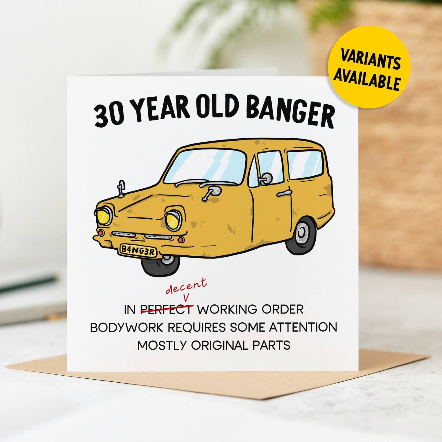 Old Banger Birthday Card: 50