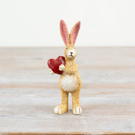 Jasper Rabbit Red Heart, 14cm