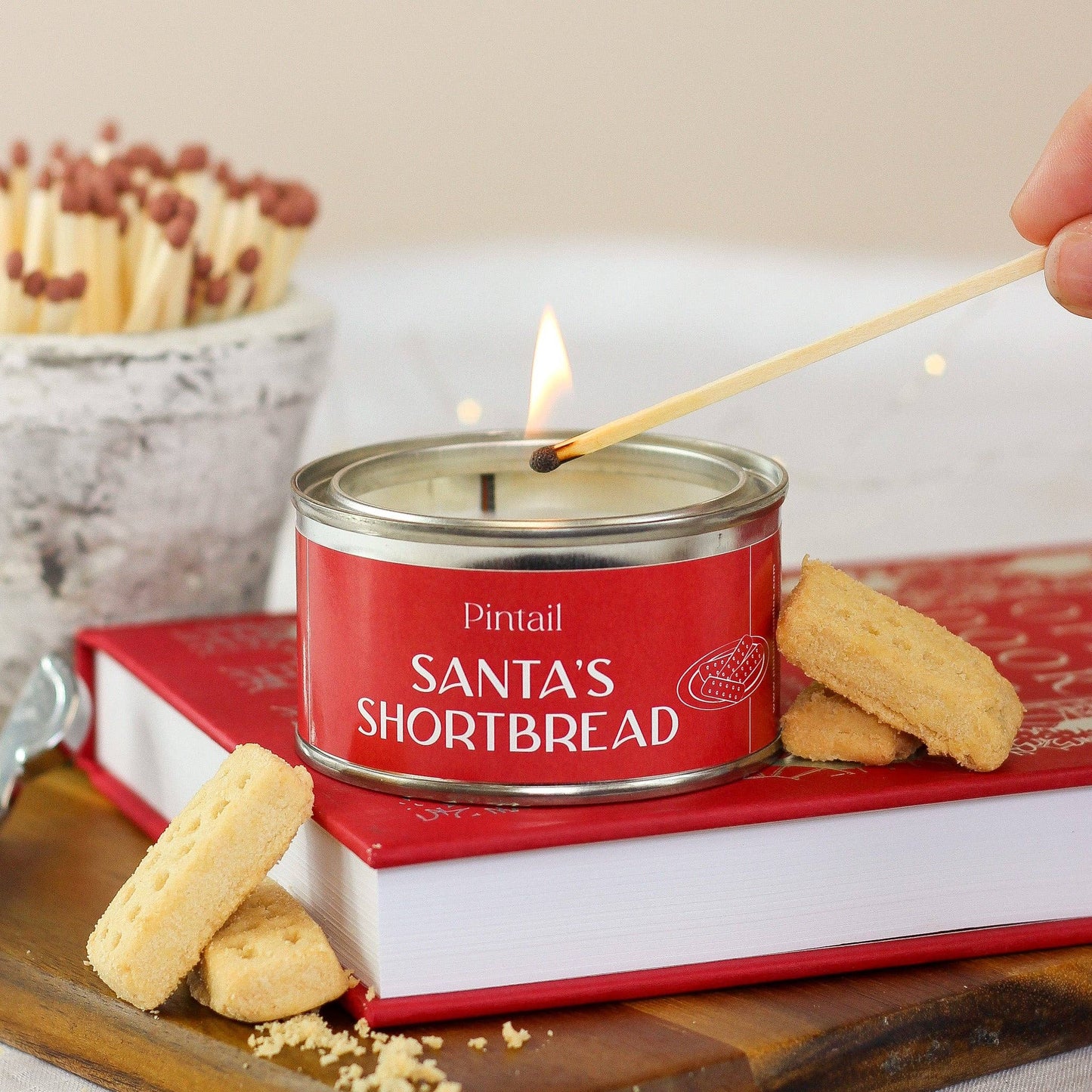 Santa's Shortbread Paint Pot Candle