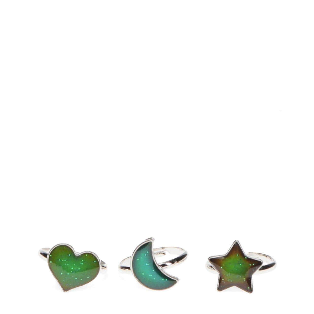 Mood Rings (Set of 3) - Heart, Star & Moon