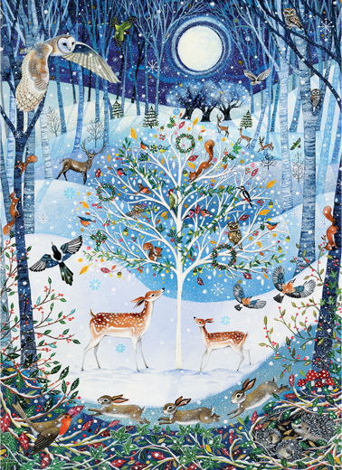 Winter Woodland 500 Piece Cobble Hill Puzzle + Poster
