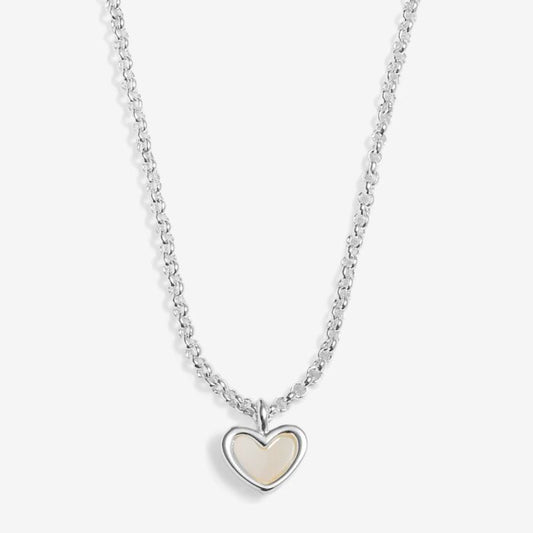 Loved By You Mother Of Pearl Heart Necklace - 10056